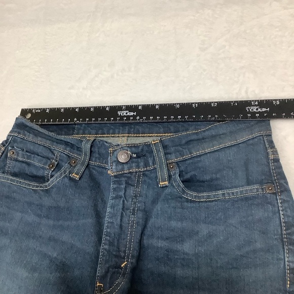 Levi’s 514 Straight Fit Jeans Sz 30W 30L Dark Blue Wash - Picture 3 of 7
